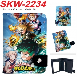 My Hero Academia Anime vertical button folding wallet 12X9.5X2CM 60g