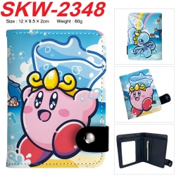 Kirby Anime vertical button folding wallet 12X9.5X2CM 60g