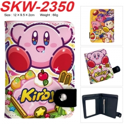 Kirby Anime vertical button folding wallet 12X9.5X2CM 60g