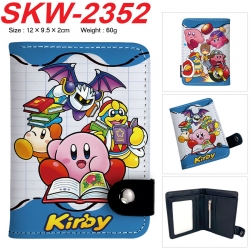 Kirby Anime vertical button folding wallet 12X9.5X2CM 60g