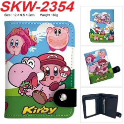 Kirby Anime vertical button folding wallet 12X9.5X2CM 60g