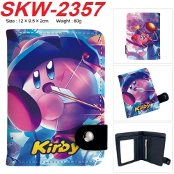 Kirby Anime vertical button folding wallet 12X9.5X2CM 60g