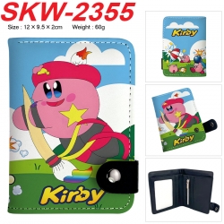 Kirby Anime vertical button folding wallet 12X9.5X2CM 60g