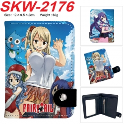 Fairy tail Anime vertical button folding wallet 12X9.5X2CM 60g