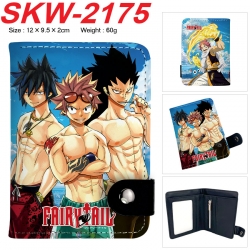Fairy tail Anime vertical button folding wallet 12X9.5X2CM 60g
