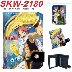 Fairy tail Anime vertical button folding wallet 12X9.5X2CM 60g