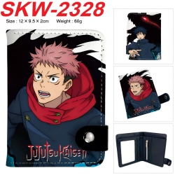 Jujutsu Kaisen Anime vertical button folding wallet 12X9.5X2CM 60g
