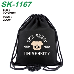 StrayKids Anime Coloring Book Drawstring Backpack 40X34cm 200g