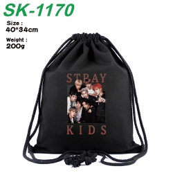 StrayKids Anime Coloring Book Drawstring Backpack 40X34cm 200g