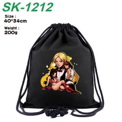 City of the Wolves Anime Coloring Book Drawstring Backpack 40X34cm 200g