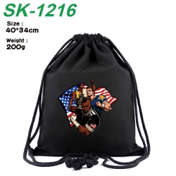 City of the Wolves Anime Coloring Book Drawstring Backpack 40X34cm 200g