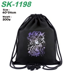 Hades Anime Coloring Book Drawstring Backpack 40X34cm 200g