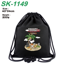 Snoopy Anime Coloring Book Drawstring Backpack 40X34cm 200g