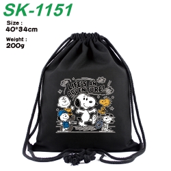 Snoopy Anime Coloring Book Drawstring Backpack 40X34cm 200g