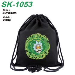 Rick and Morty Anime Coloring Book Drawstring Backpack 40X34cm 200g