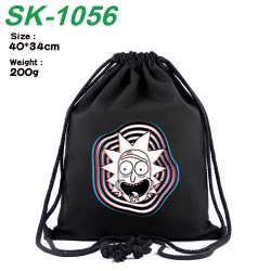Rick and Morty Anime Coloring Book Drawstring Backpack 40X34cm 200g