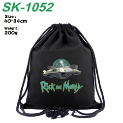 Rick and Morty Anime Coloring Book Drawstring Backpack 40X34cm 200g