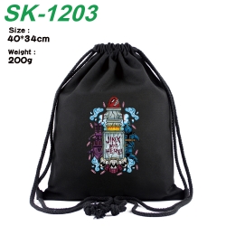 Arcane：League of Legends Anime Coloring Book Drawstring Backpack 40X34cm 200g