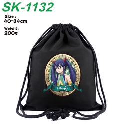 Fairy tail Anime Coloring Book Drawstring Backpack 40X34cm 200g