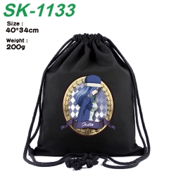 Fairy tail Anime Coloring Book Drawstring Backpack 40X34cm 200g
