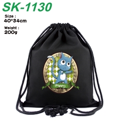 Fairy tail Anime Coloring Book Drawstring Backpack 40X34cm 200g
