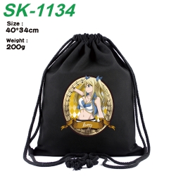 Fairy tail Anime Coloring Book Drawstring Backpack 40X34cm 200g