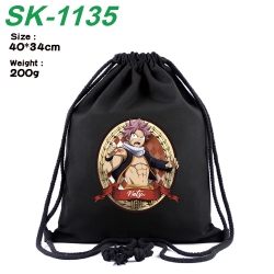 Fairy tail Anime Coloring Book Drawstring Backpack 40X34cm 200g