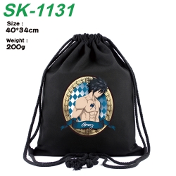 Fairy tail Anime Coloring Book Drawstring Backpack 40X34cm 200g