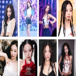 BLACK PINK Embossed poster 8 pcs a set 42X29CM price for 5 sets 