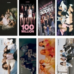 BLACK PINK Embossed poster 8 pcs a set 42X29CM price for 5 sets 