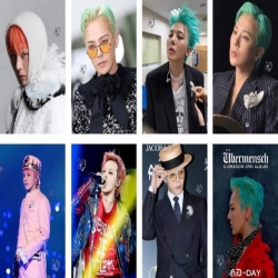 G-Dragon Embossed poster 8 pcs a set 42X29CM price for 5 sets