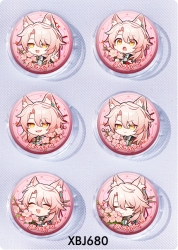 Honkai: Star Rail Anime peripheral pill bar badge 25mm a set of 6 price for 5 sets 