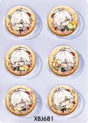 Honkai: Star Rail Anime peripheral pill bar badge 25mm a set of 6 price for 5 sets 