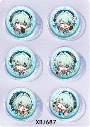 Honkai: Star Rail Anime peripheral pill bar badge 25mm a set of 6 price for 5 sets 