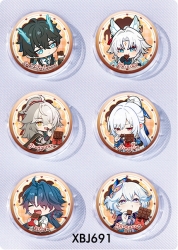 Honkai: Star Rail Anime peripheral pill bar badge 25mm a set of 6 price for 5 sets 