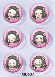 Demon Slayer Kimets Anime peripheral pill bar badge 25mm a set of 6 price for 5 sets