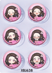 Demon Slayer Kimets Anime peripheral pill bar badge 25mm a set of 6 price for 5 sets