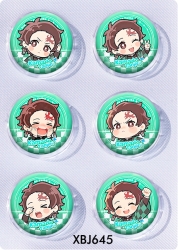 Demon Slayer Kimets Anime peripheral pill bar badge 25mm a set of 6 price for 5 sets
