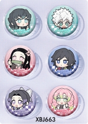Demon Slayer Kimets Anime peripheral pill bar badge 25mm a set of 6 price for 5 sets