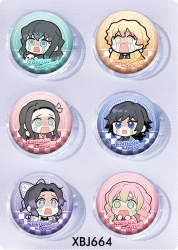Demon Slayer Kimets Anime peripheral pill bar badge 25mm a set of 6 price for 5 sets