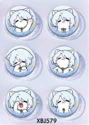 Genshin Impact Anime peripheral pill bar badge 25mm a set of 6 price for 5 sets 