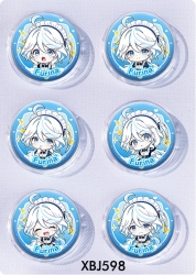Genshin Impact Anime peripheral pill bar badge 25mm a set of 6 price for 5 sets 