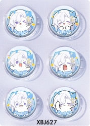 Genshin Impact Anime peripheral pill bar badge 25mm a set of 6 price for 5 sets 