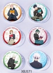 Jujutsu Kaisen  Anime peripheral pill bar badge 25mm a set of 6 price for 5 sets 