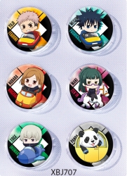 Jujutsu Kaisen  Anime peripheral pill bar badge 25mm a set of 6 price for 5 sets 