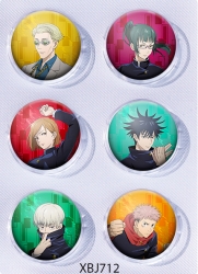 Jujutsu Kaisen  Anime peripheral pill bar badge 25mm a set of 6 price for 5 sets 
