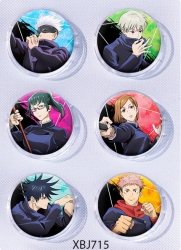 Jujutsu Kaisen  Anime peripheral pill bar badge 25mm a set of 6 price for 5 sets 