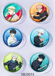 Jujutsu Kaisen  Anime peripheral pill bar badge 25mm a set of 6 price for 5 sets 