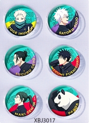 Jujutsu Kaisen  Anime peripheral pill bar badge 25mm a set of 6 price for 5 sets 