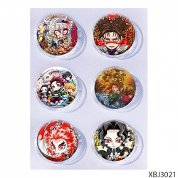 Demon Slayer Kimets Anime peripheral pill bar badge 25mm a set of 6 price for 5 sets 